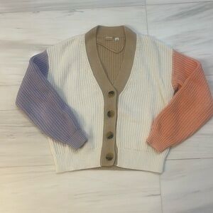 Gap Colorblock Knit Sweater Cardigan